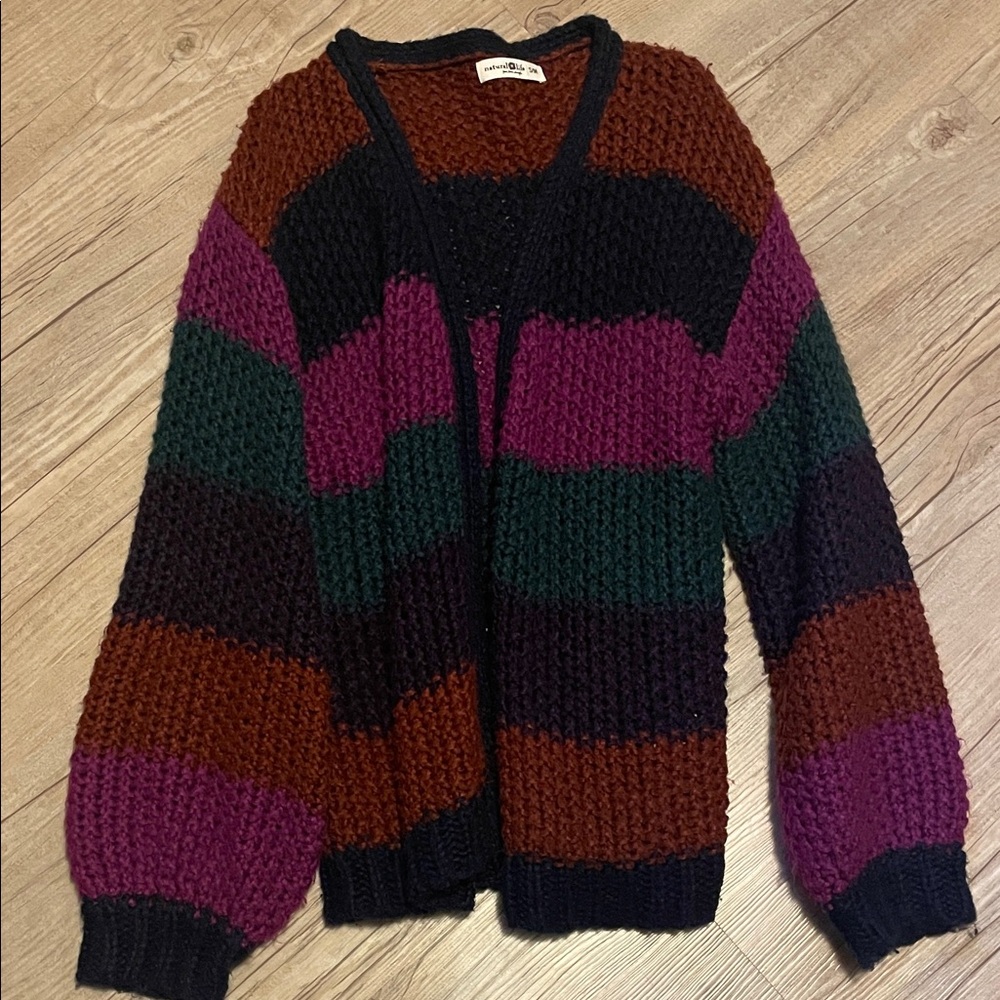 NATURAL LIFE Multicolor Knit Cardigan